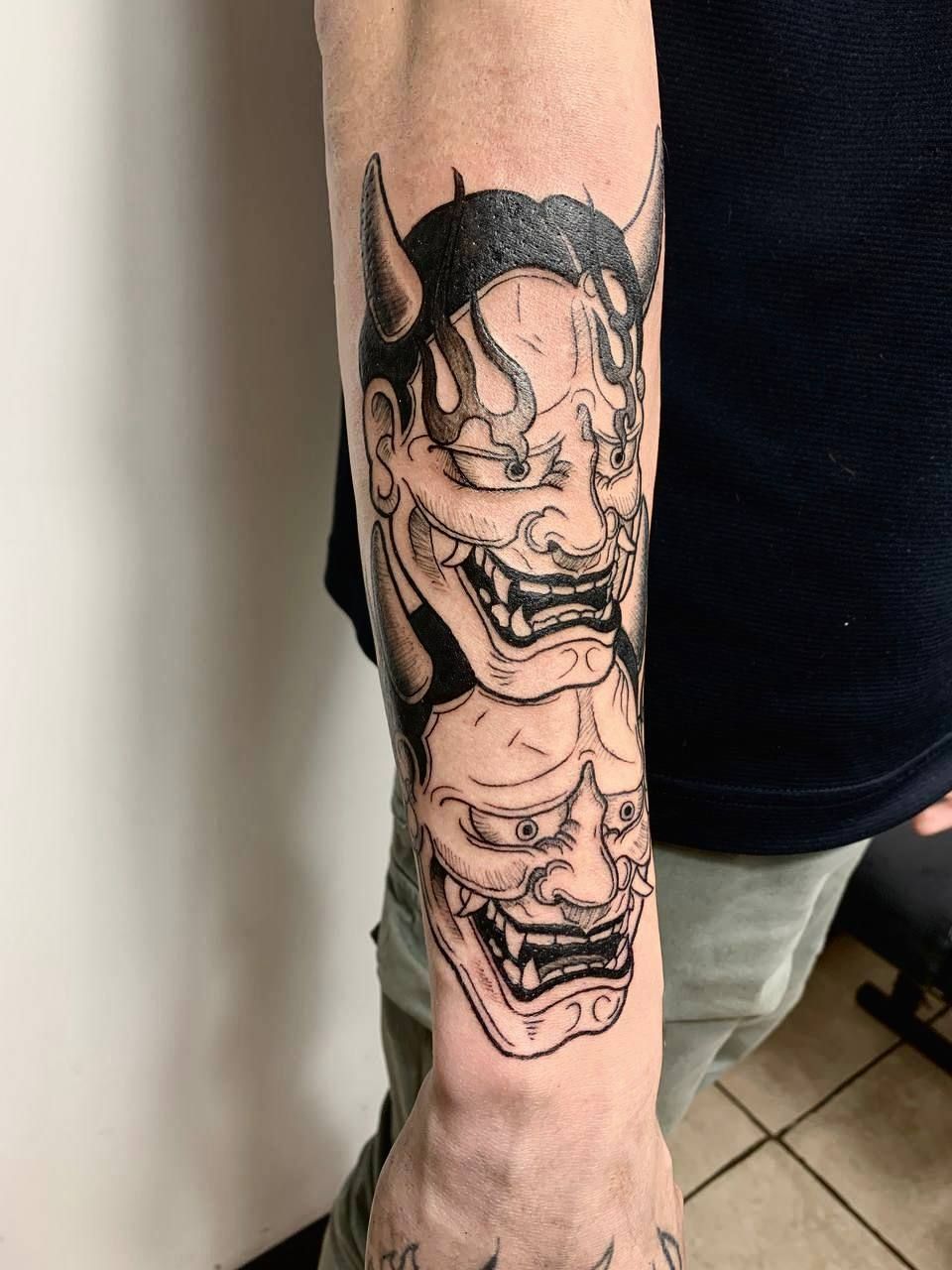 татуювання маски демонів