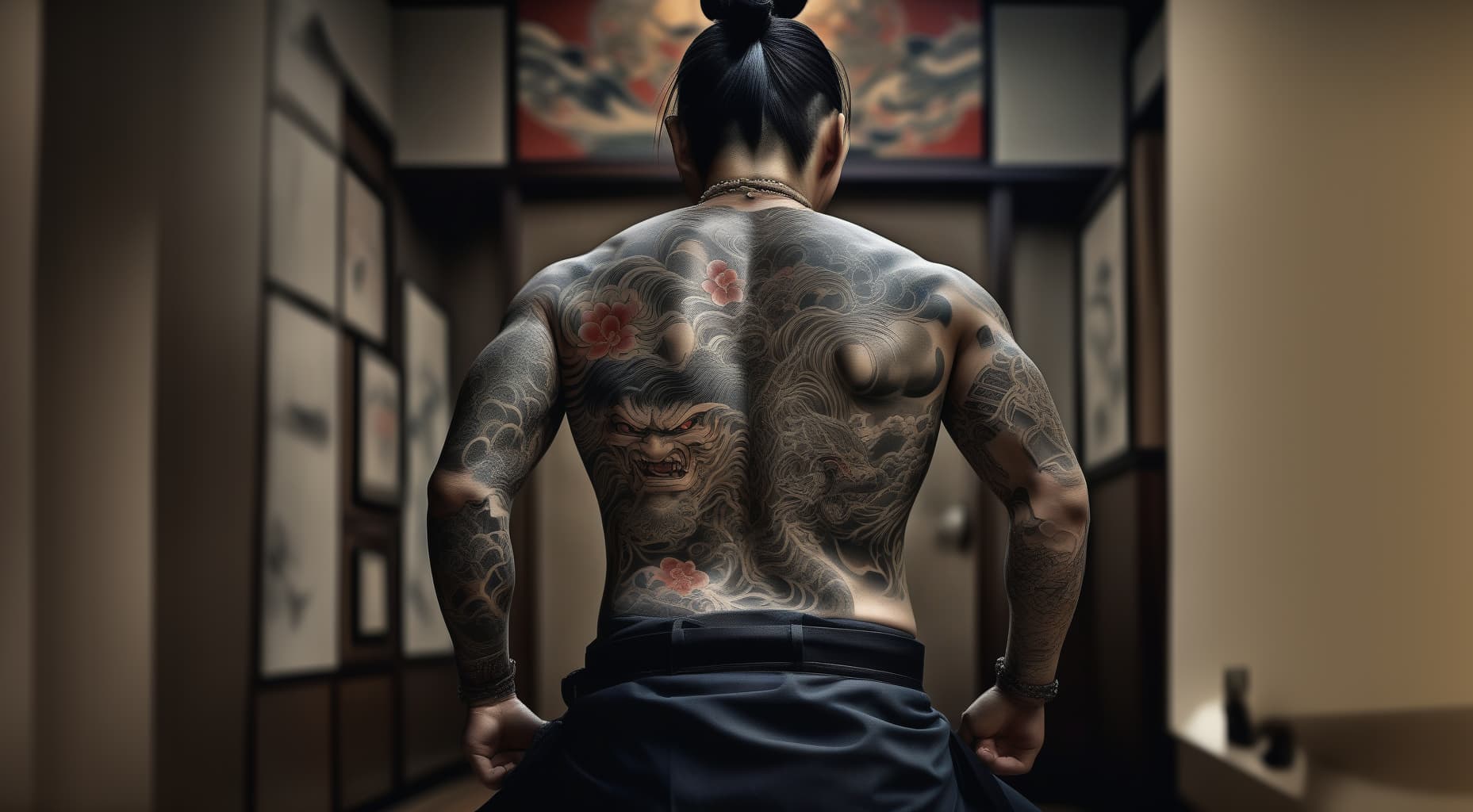 Backpiece tattoo: епічна битва на спині