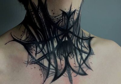 тату трайбл на шиї